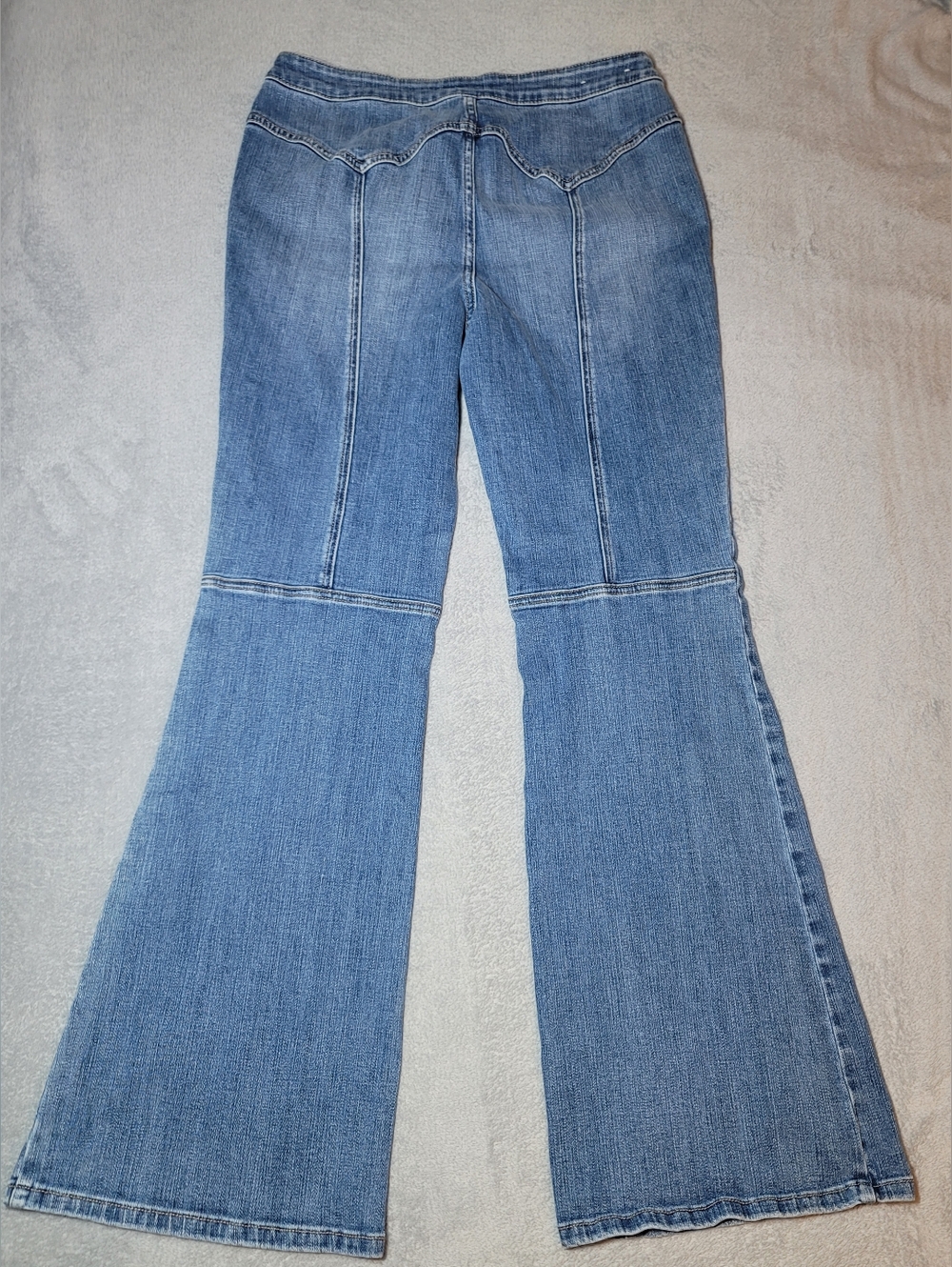 Idyllwind Fueled by Miranda Lambert Lace Up Front Seam Flare Jeans Size 14 - Picture 2 of 5